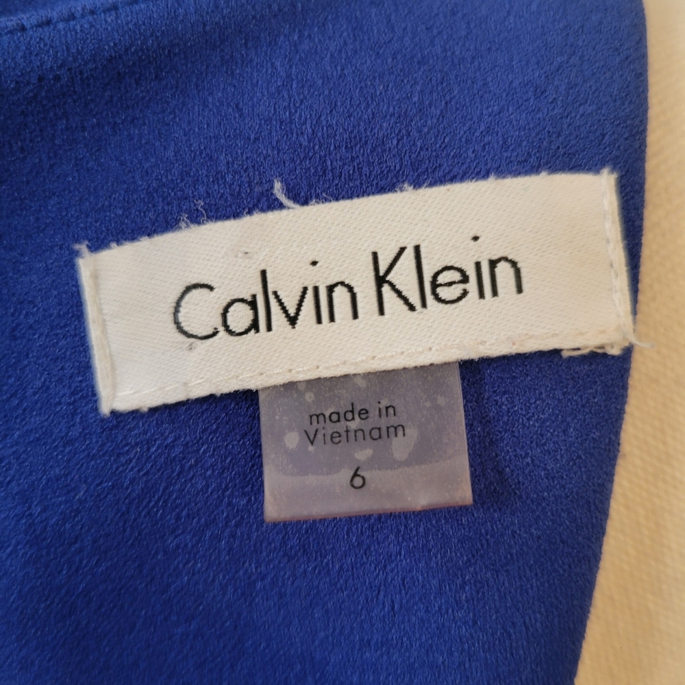 Calvin Klein Cobalt Blue Sleeveless Sheath Dress Size 6 - Picture 6 of 6
